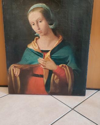 Dipinto di Madonna in preghiera dell' 800