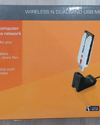 Adattatore di rete Wireless USB 2.0 Wi-Fi DLink