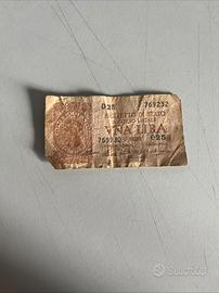Banconota italiana 1 LIRA 1944 n.874