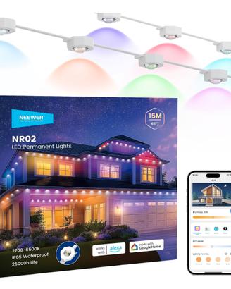 NEEWER caten Luci Esterne 15m smart RGB NR02 Alexa