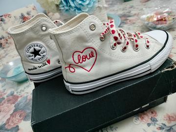 Converse rosse outlet bimba