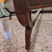 tavolino con vetro in legno