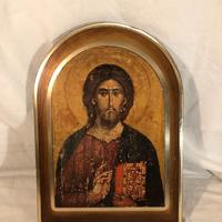 Icona Cristo Pantocratore Stampa su Tavola Legno