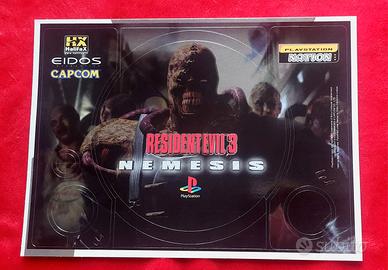Resident evil 3 cover adesiva per playstation