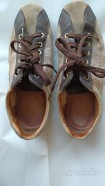 Sneakers GEOX n. 39 tessile e pelle beige