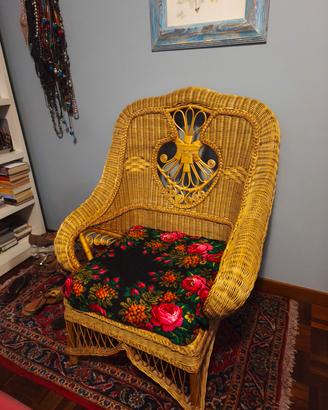poltrona in vimini