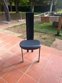 6 sedie pelle blu  calligaris