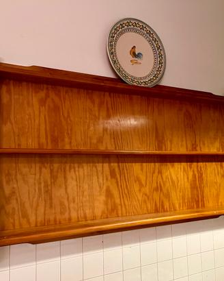 Piattaia scaffale in legno espositore piatti
