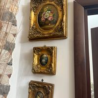 Set di 3 quadri in stile barocco fiorentino