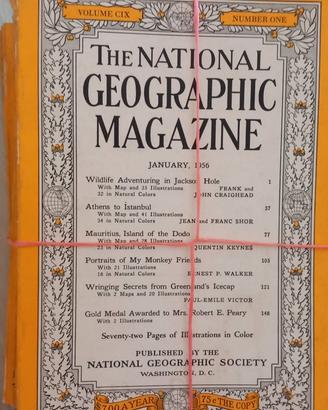 Annata 1956 completa National Geographic Magazine,