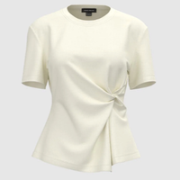 Elegante Top Bianca a Maniche Corte