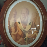 Quadro S. San Nicola di Bari con cornice antica