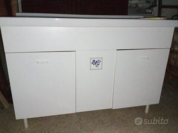 doppia vasca per cucina con mobiletto