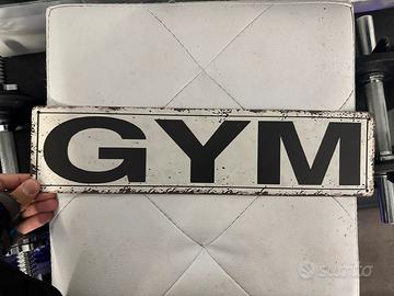 Targa Decorativa in Alluminio “GYM” Stile Vintage