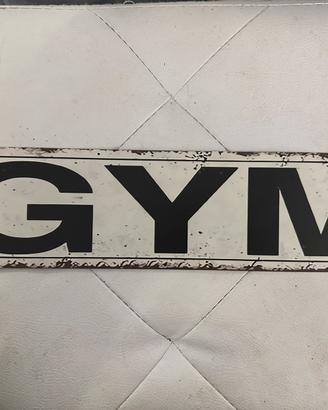 Targa Decorativa in Alluminio “GYM” Stile Vintage