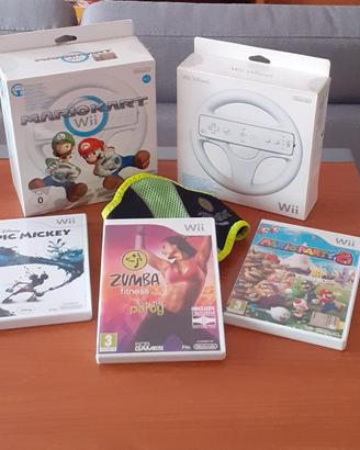 wii + 5 giochi + 2 volanti + 2 nonchuk+tv 32"LG