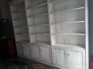Mobile Libreria laccato antichizzato Shabby