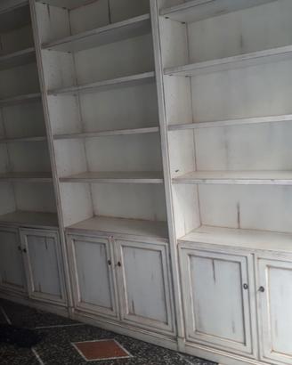 Mobile Libreria laccato antichizzato Shabby