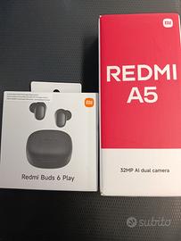 smartphone+ cuffie bluetooth redmi A5