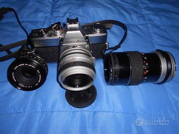 Analogica Minolta con 3 obbiettivi