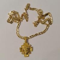 Collana Volto Gesù Cristo oro 750 18 Kt peso 36 gr