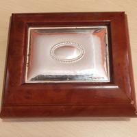 Portagioie in radica di noce e argento