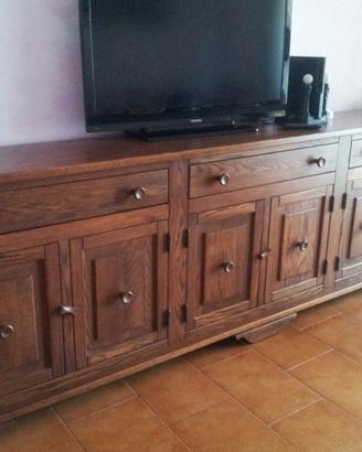 Tavolo e madia in frattino rovere massello