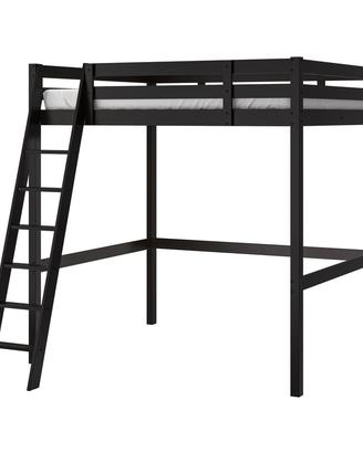 Letto a soppalco nero