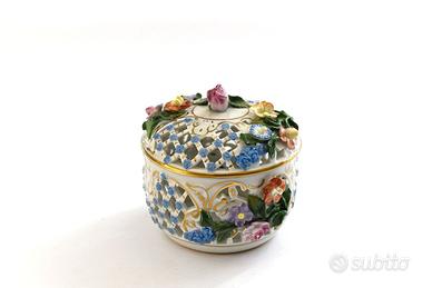 Portagioie vintage in ceramica Dresden
