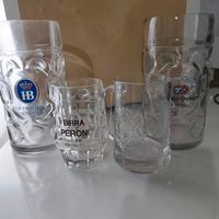 Boccali birra originali collezione Peroni 4 pezzi 
