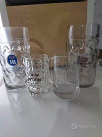 Boccali birra originali collezione Peroni 4 pezzi 