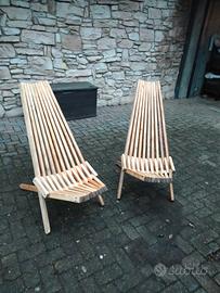 poltroncine prendisole da giardino in legno