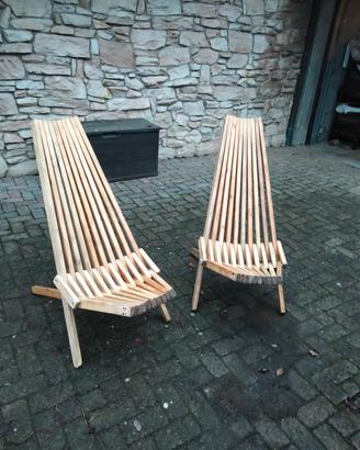 poltroncine prendisole da giardino in legno