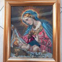 Quadro Madonna con Bambino a mezzo punto