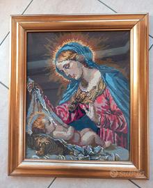 Quadro Madonna con Bambino a mezzo punto