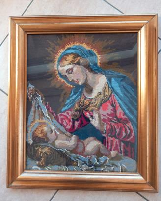 Quadro Madonna con Bambino a mezzo punto