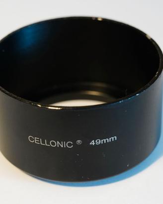 Paraluce 49mm in alluminio per obiettivi 50mm