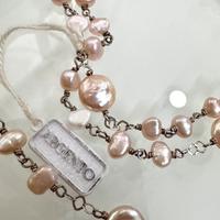 Rosario argento e perle naturali