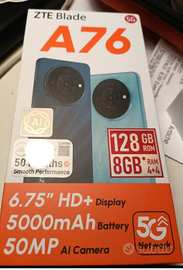 Smartphone ZTE BLADE A76 nuovo in garanzia