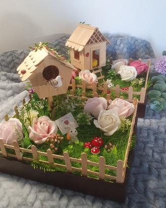 Giardino decorativo con rose di sapone - 1pz.