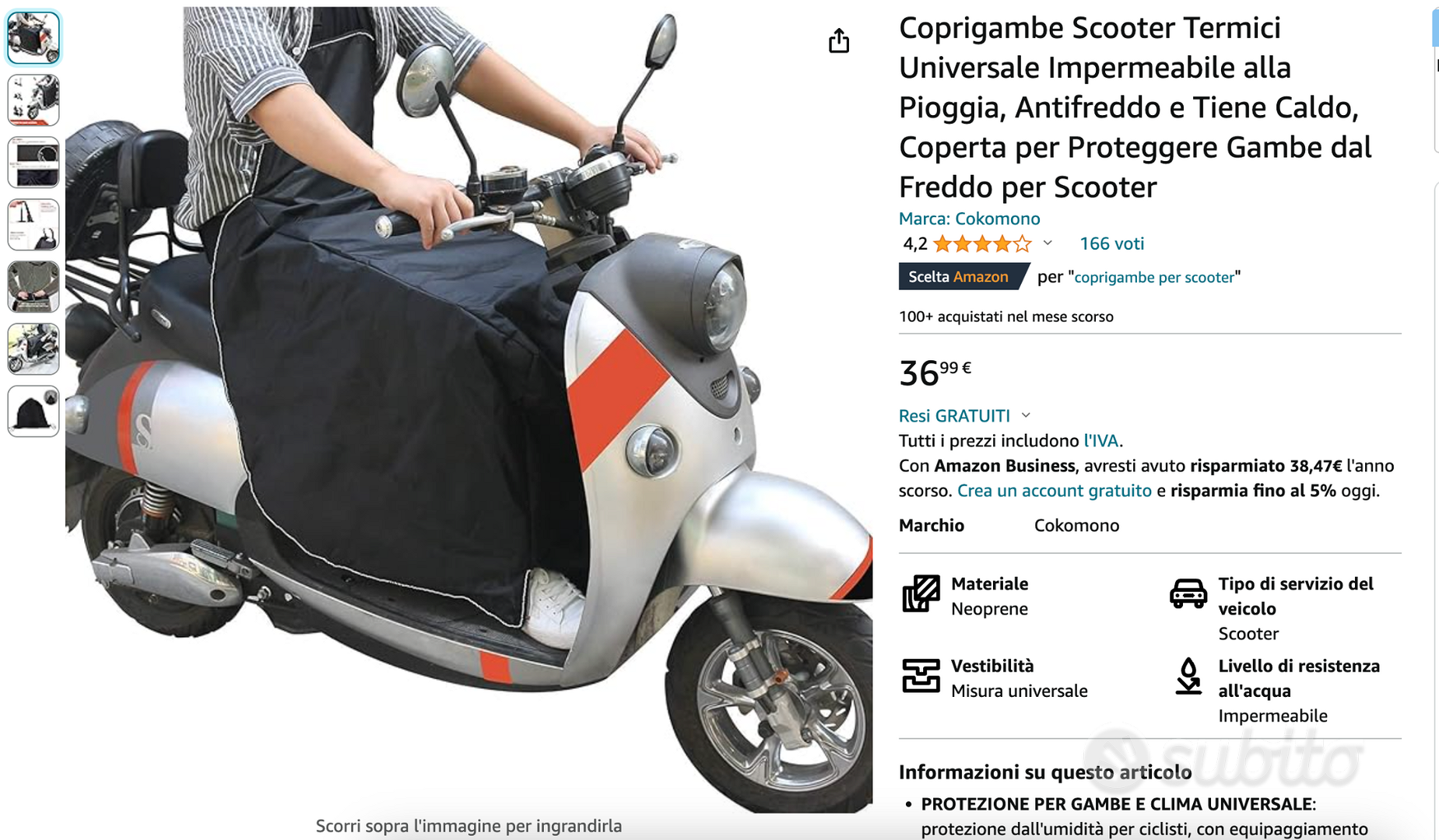 Coprigambe per scooter - Accessori Moto In vendita a Trapani