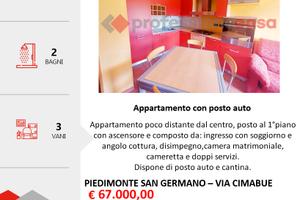 Trilocale con doppi servizi e cantina