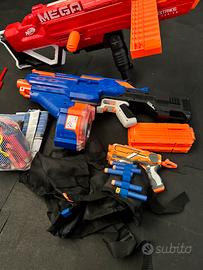 3 Nerf  lotto fucili e accessori