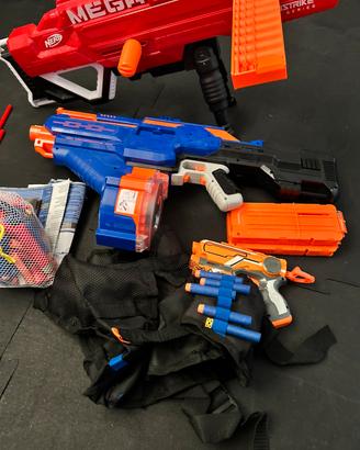 3 Nerf  lotto fucili e accessori