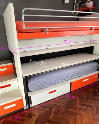 Camera Doimo Cityline a soppalco con doppio letto