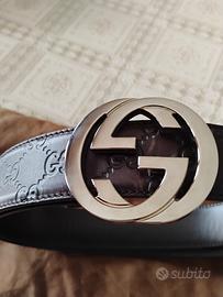 cintura uomo marrone marca Gucci Made in Italy 