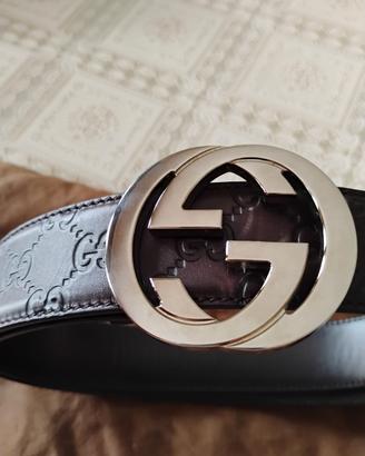 cintura uomo marrone marca Gucci Made in Italy 