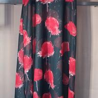 Vestito Lungo Black & White Flowers

