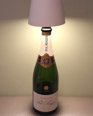 Pol Roger bottiglia lampada led bianca 