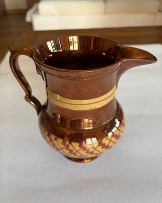 Brocca Antica "Copper Lustre" Vittoriana 15cm Cera